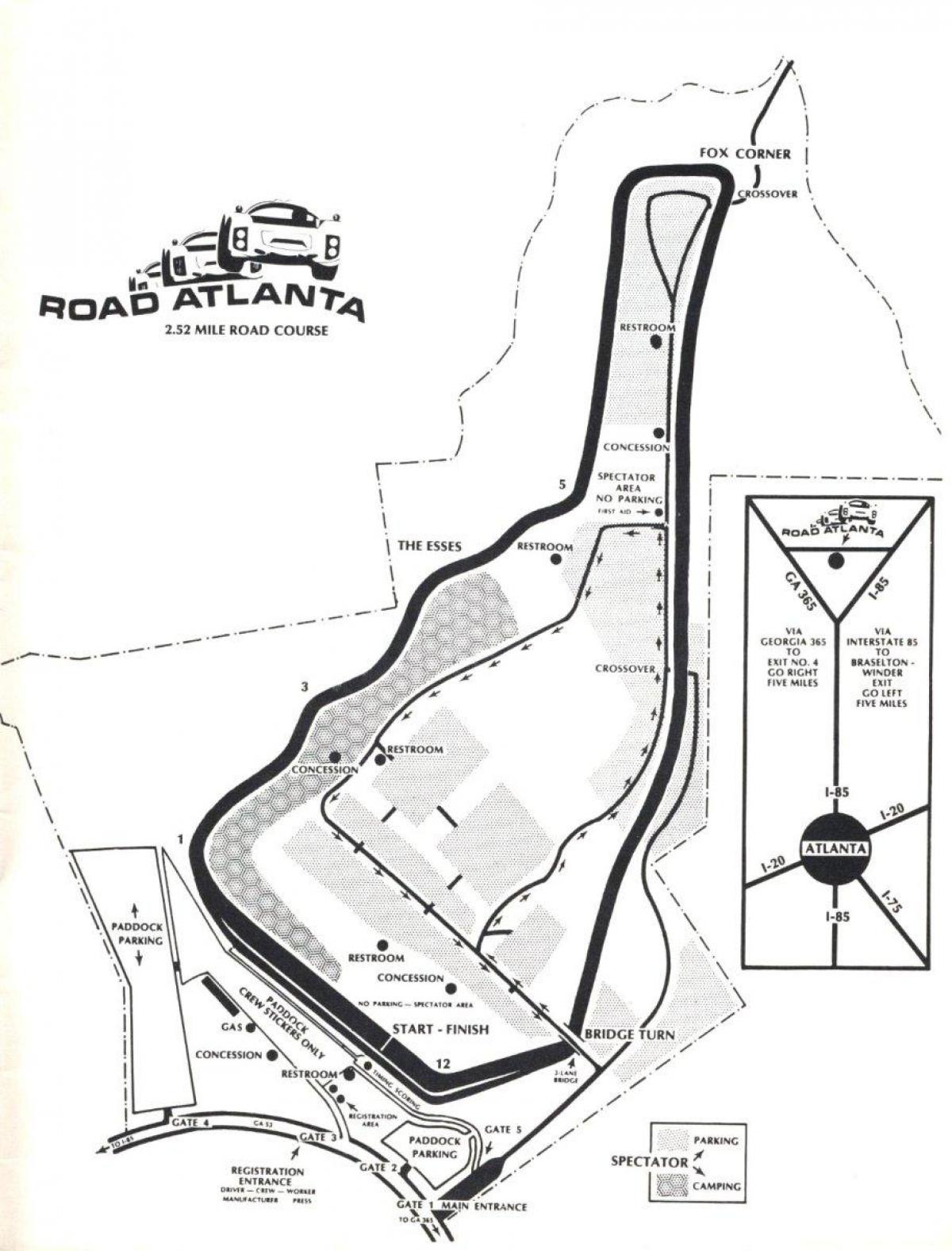 карта трассы Атланта
