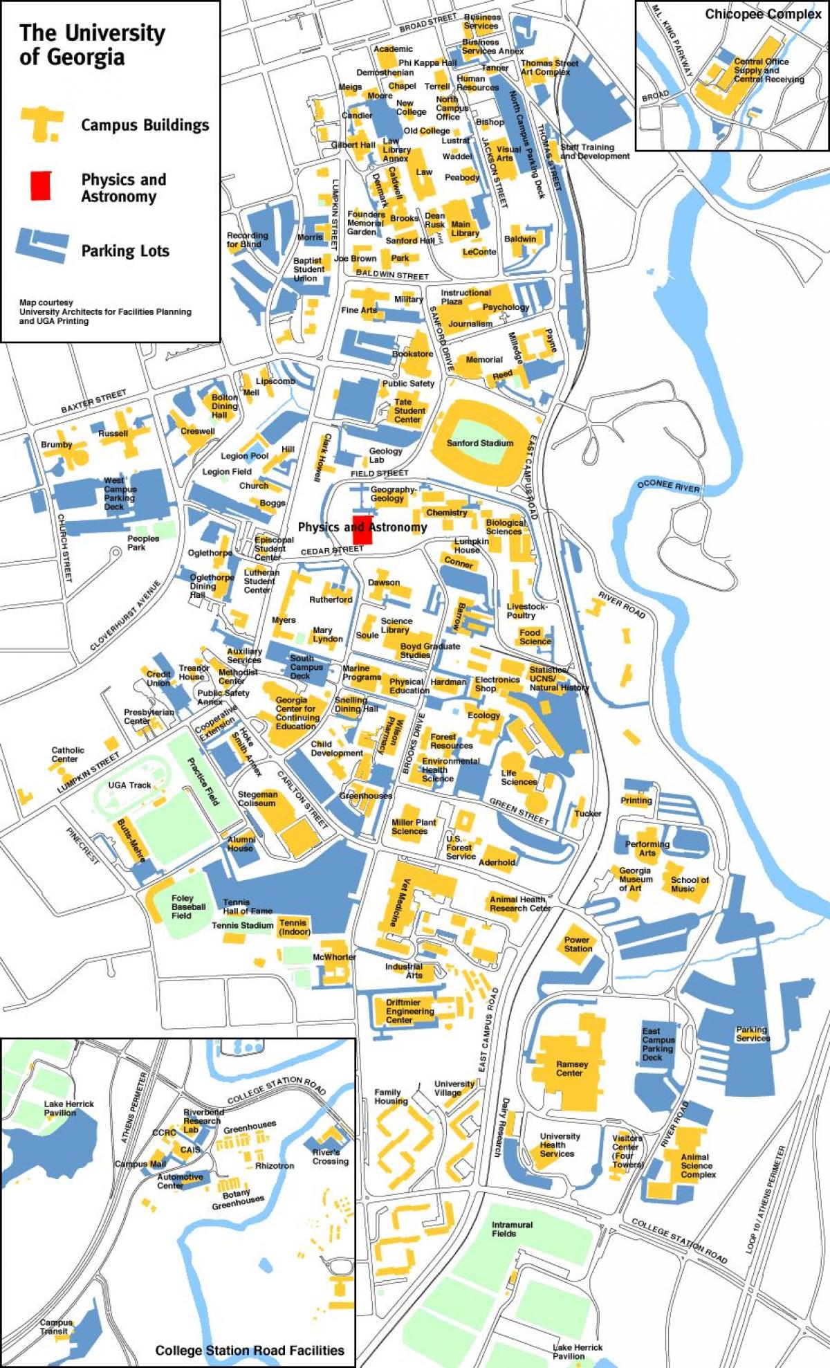 Университет Джорджии карте