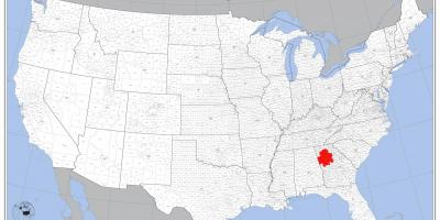 Атланта на карте США