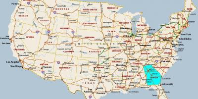 Карта Грузии США