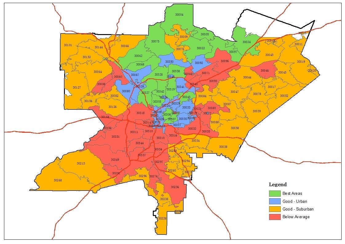 Zip map. Карта округов Атланты. Zip code Atlanta. Zip code на карте. Районы Атланты.