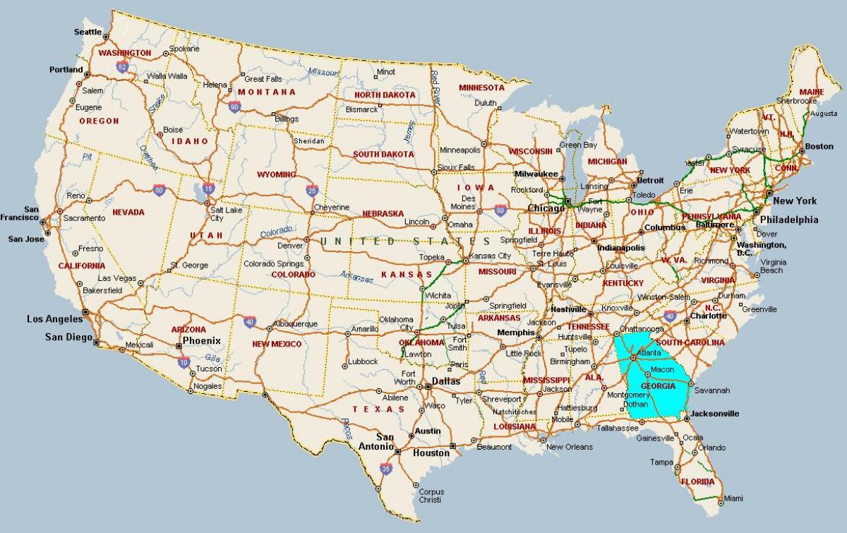 карта Грузии США