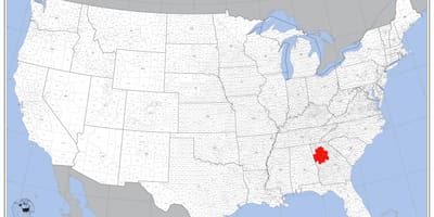 Атланта на карте США